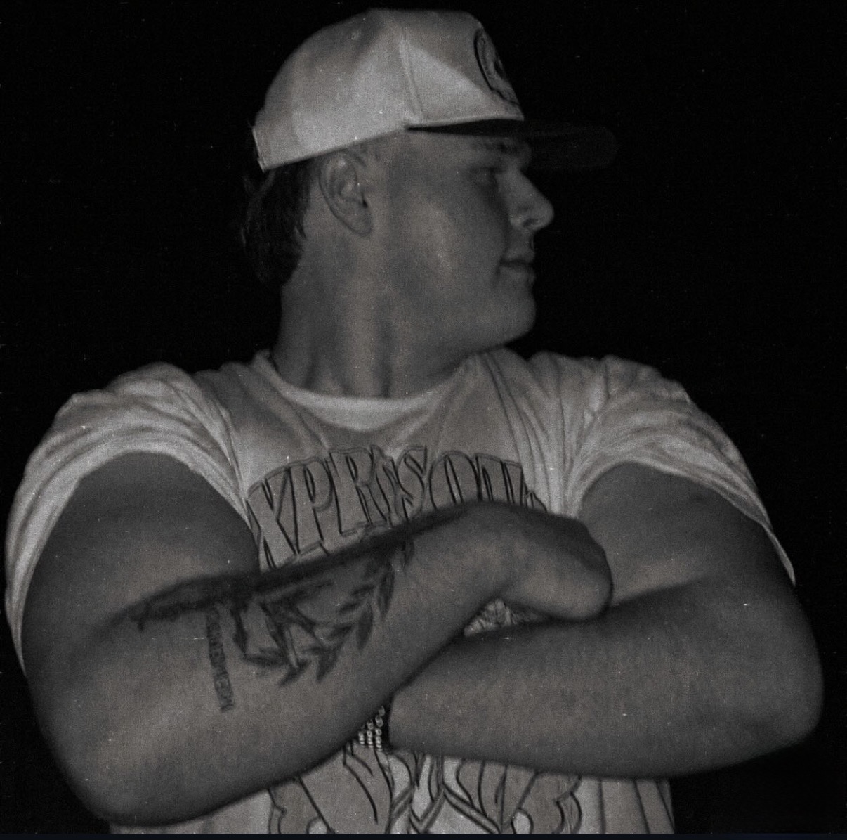Duncan Morel wearing a cap